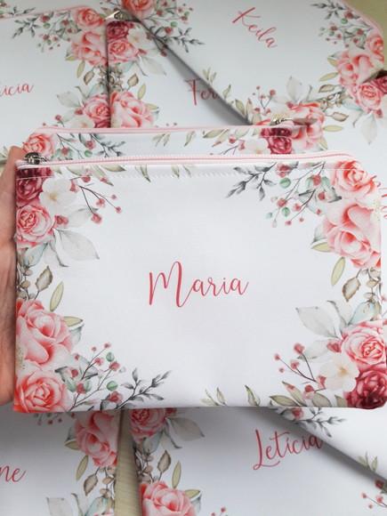 Kit 20 Necessaire Floral Casamento (slim)