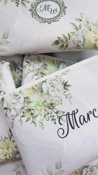 Kit 20 Necessaire Floral Casamento (slim)