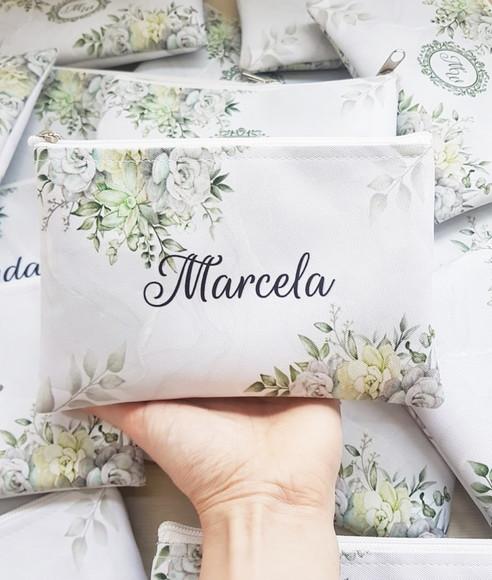 Kit 20 Necessaire Floral Casamento (slim)