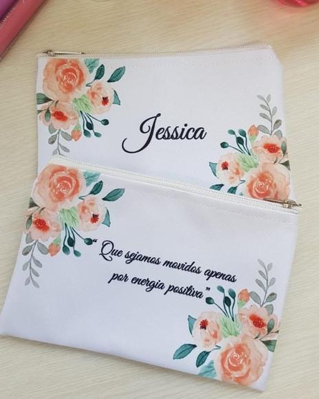 Kit 20 Necessaire Floral Casamento Slim