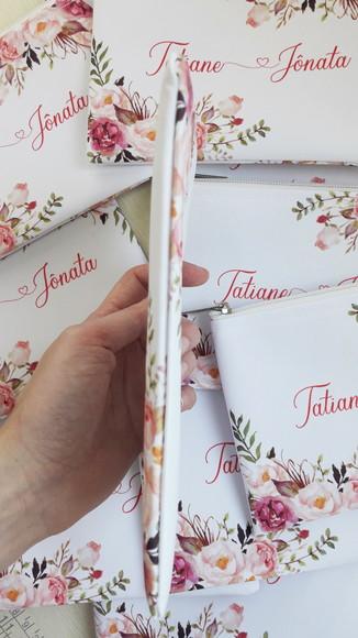 Kit 20 Necessaire Floral Casamento (slim)