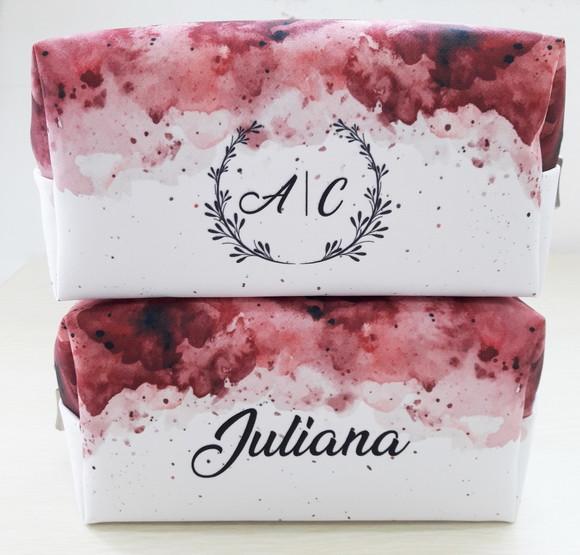 Madrinha Casamento Marsala Necessaire Box