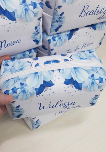 Necessaire Box Floral Azul Serenity