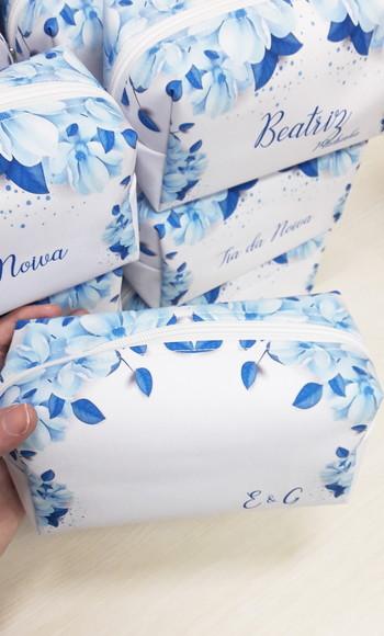 Necessaire Box Floral Azul Serenity