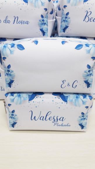 Necessaire Box Floral Azul Serenity