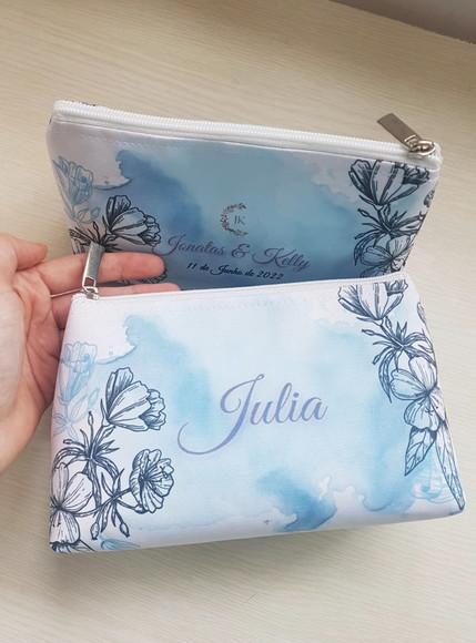 Necessaire Casamento AZUL modelo Trapézio