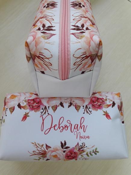 Necessaire Casamento Box Flores Rosa