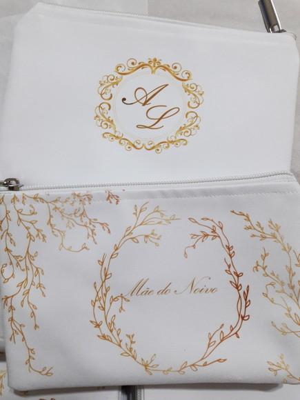 Necessaire Casamento Dourada Mod Slim