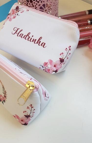 Necessaire Casamento Floral Rosa