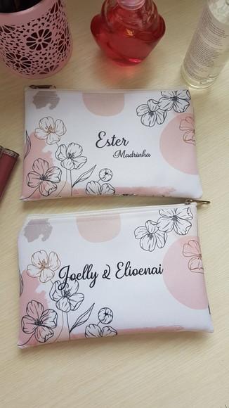 Necessaire Casamento Floral Rosa