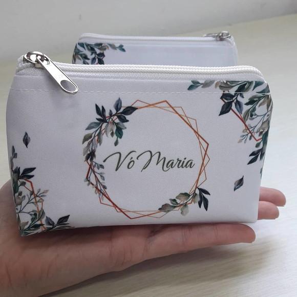 Necessaire Casamento Folhagem Trapézio P