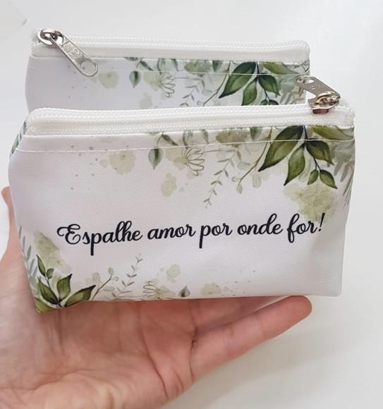 Necessaire Casamento Folhagem Trapézio P