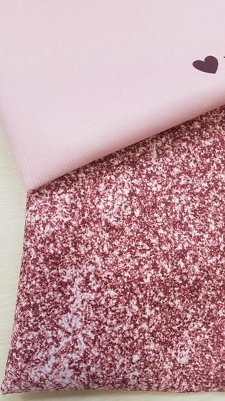 Necessaire Casamento Glitter Rosa Slim G