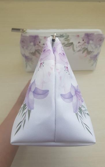 Necessaire Casamento Lilás modelo Trapézio