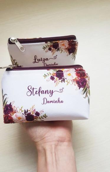 Necessaire Casamento Marsala Trapézio P