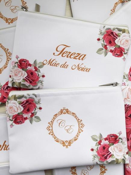 Necessaire Floral Vermelha