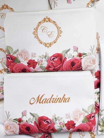 Necessaire Floral Vermelha
