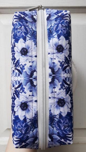 Necessaire Madrinha Box Floral Azul