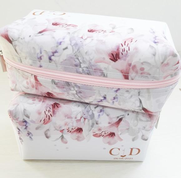 Necessaire Madrinha Box Floral Rosa