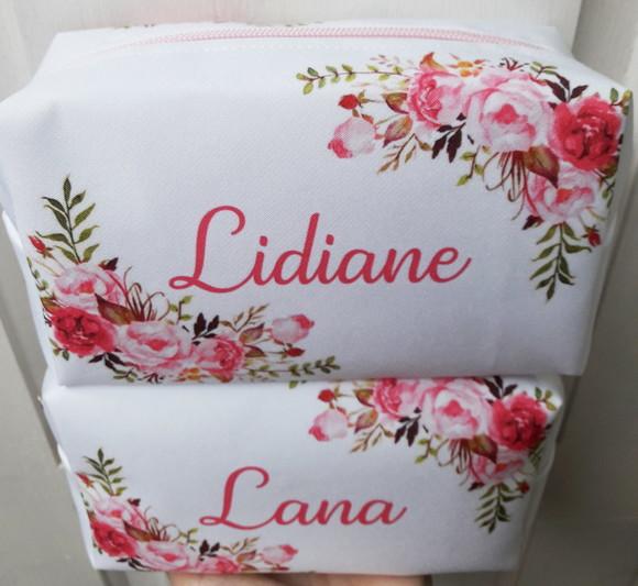 Necessaire Madrinha Box Floral Rosa