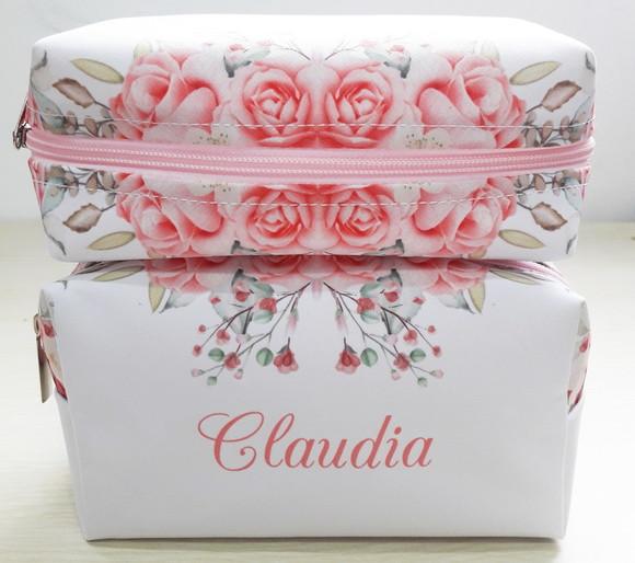 Necessaire Madrinha Box Floral Rosa
