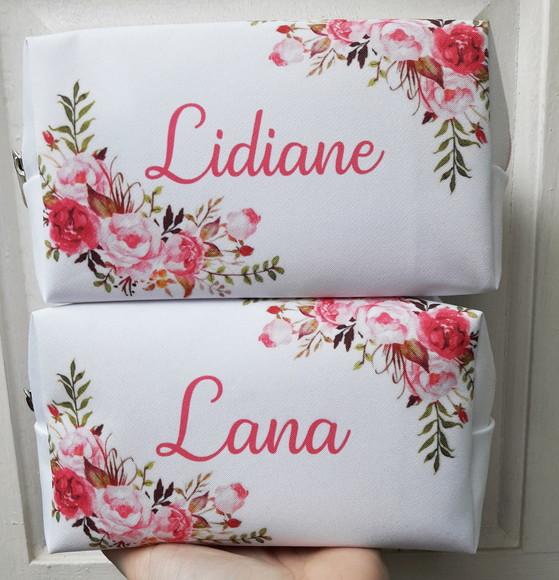 Necessaire Madrinha Box Floral Rosa