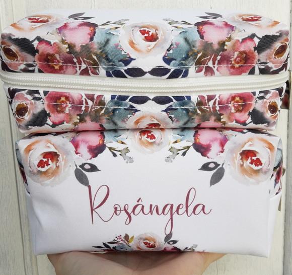 Necessaire Madrinha Box Floral Rosa