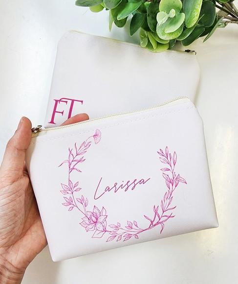 Necessaire Madrinha Fúcsia Floral