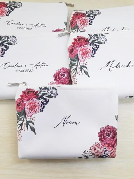 Necessaire Marsala com Rosa