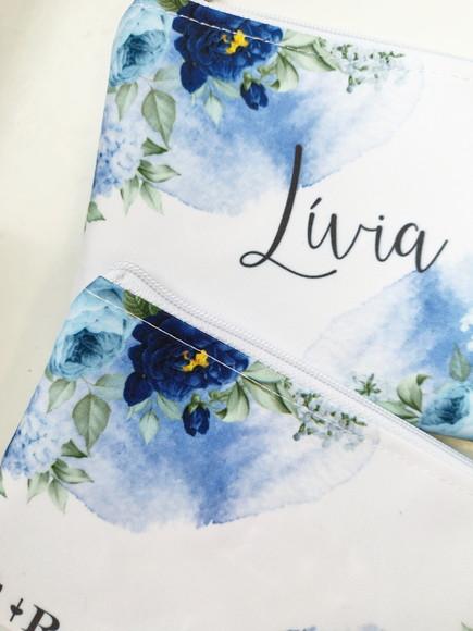 Necessaire Personalizada Azul Serenity