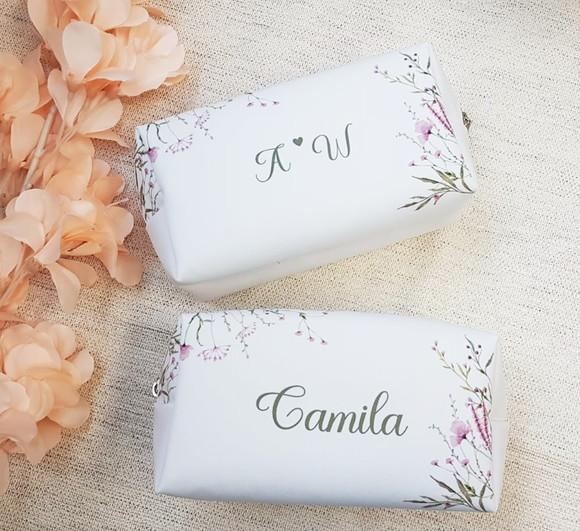 Necessaire Personalizada Box Floral Rosa