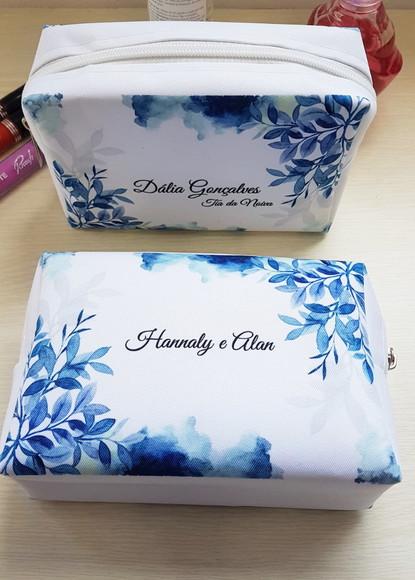 Necessaire Personalizada Casamento Azul Serenity Box Caixinh