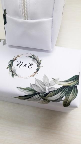 Necessaire Personalizada Casamento Folhagem