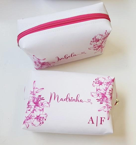 Necessaire Personalizada Casamento Fúcsia