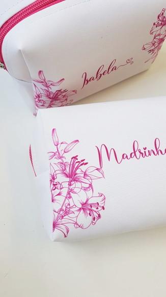 Necessaire Personalizada Casamento Fúcsia