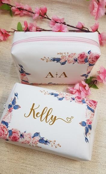 Necessaire Personalizada Casamento Rosa