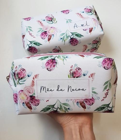 Necessaire Personalizada Floral Rose