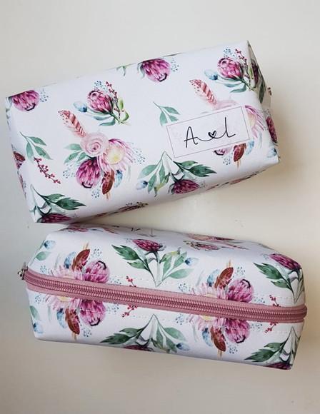 Necessaire Personalizada Floral Rose
