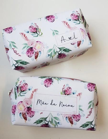 Necessaire Personalizada Floral Rose