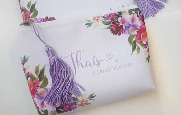Necessaire Personalizada Lavanda com Pingente