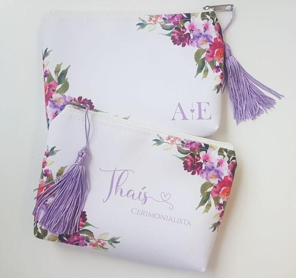 Necessaire Personalizada Lavanda com Pingente