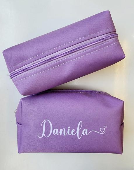 Necessaire Personalizada Lilás com Logomarca