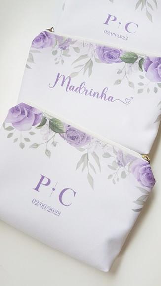 Necessaire Personalizada Lilás com Nome