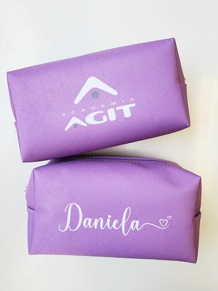 Necessaire Personalizada Lilás com Logomarca