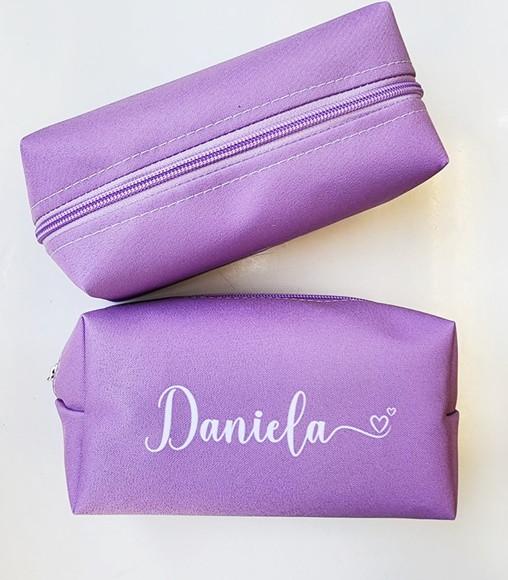 Necessaire Personalizada Lilás com Logomarca