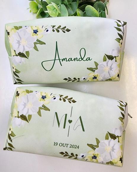 Necessaire Personalizada Madrinhas Folhagem