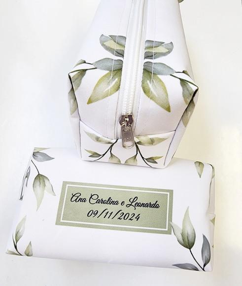 Necessaire Personalizada Madrinhas Folhagem