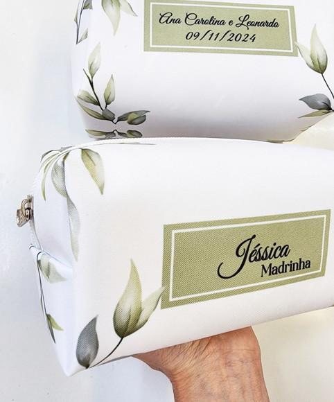 Necessaire Personalizada Madrinhas Folhagem