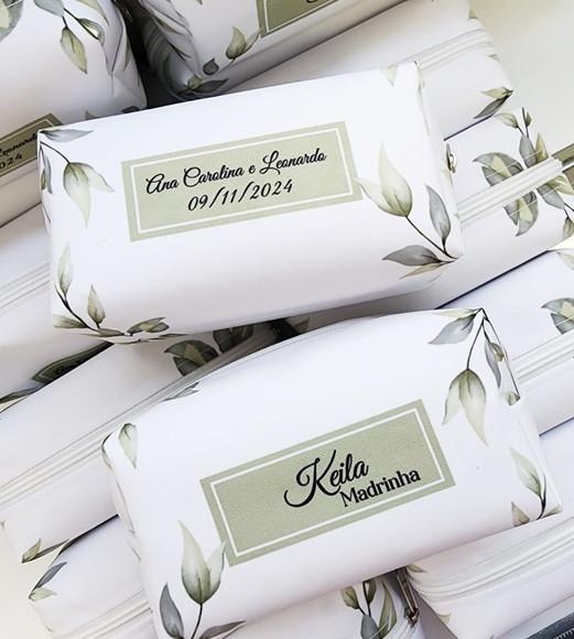 Necessaire Personalizada Madrinhas Folhagem
