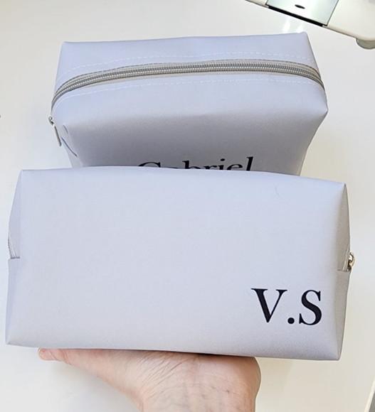 Necessaire Personalizada Masculina Cinza
